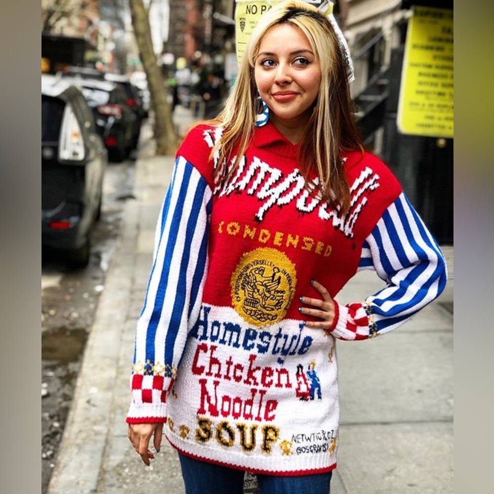 The Eagle Eye Vtg Campbell's Soup Hand-knit 90's Sweater VERY RARE!